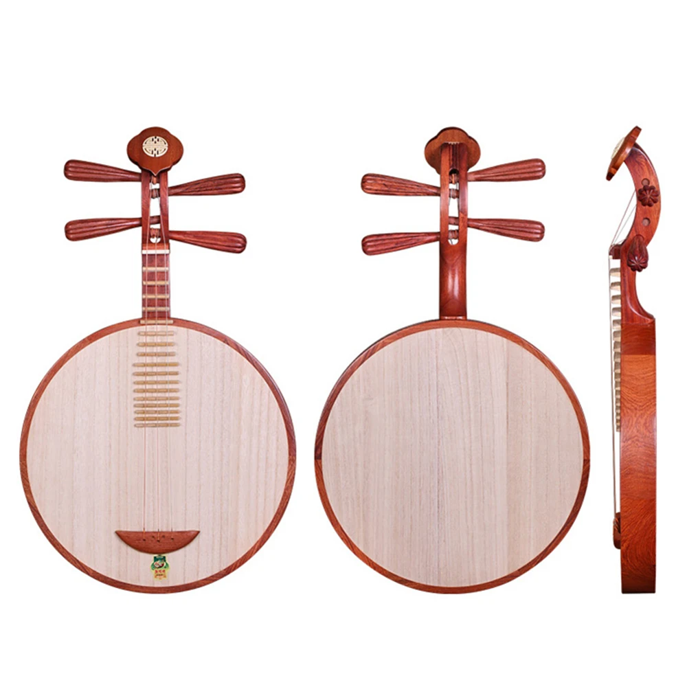 Yueqin 637 Peking Opera/Folk Music General Rosewood 8 Yang Leng Pegs Ruyi Head Musical Instruments