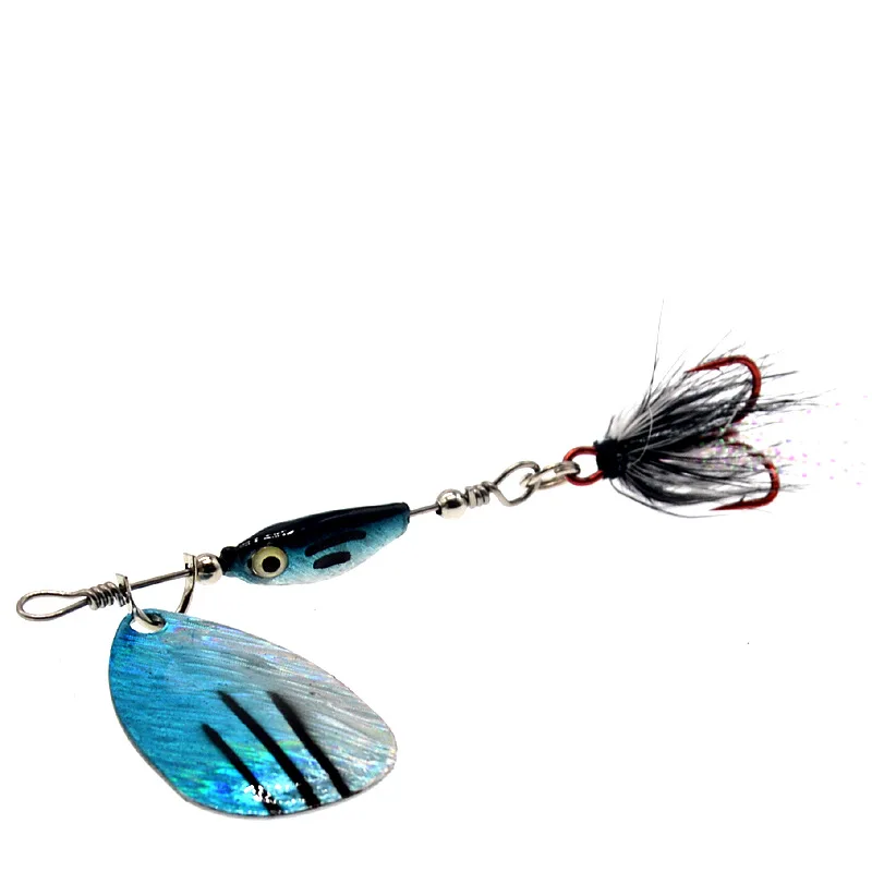 5 шт./лот металлическая Спиннер рыболовная приманка с виброхвостовой приманкой