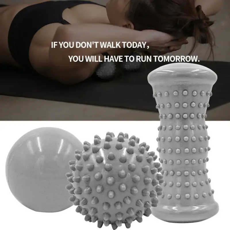 Спортивные мячи для йоги, набор упражнений, массаж мышц, релаксационный вал, ролик для массажа ног, подошвенные фасции, мячи для тренировок
