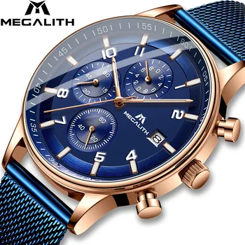 

Reloj Hombre 2020 MEGALITH New Sport Military Watch Chronograph Men Watch Relogio Masculino Waterproof Quartz Watches Clock Men