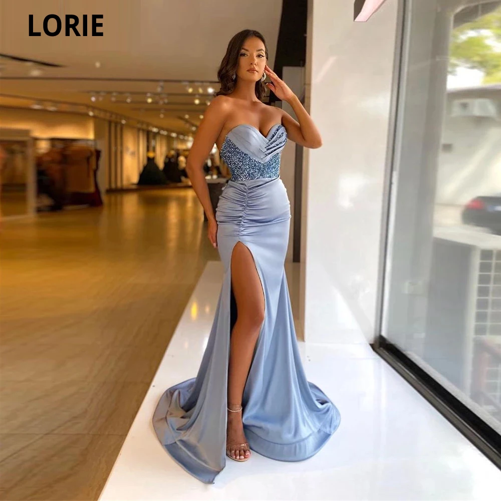 

LORIE Modern 2021 светло-голубое платье с Боковым Разрезом, женское официальное платье, вечернее платье