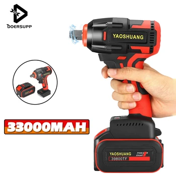 

Doersupp Brushless Electric Wrench Impact Cordless Wrench Socket Wrench 220V/110V 33000mAh Screwdriver Hand Drill Motor Install