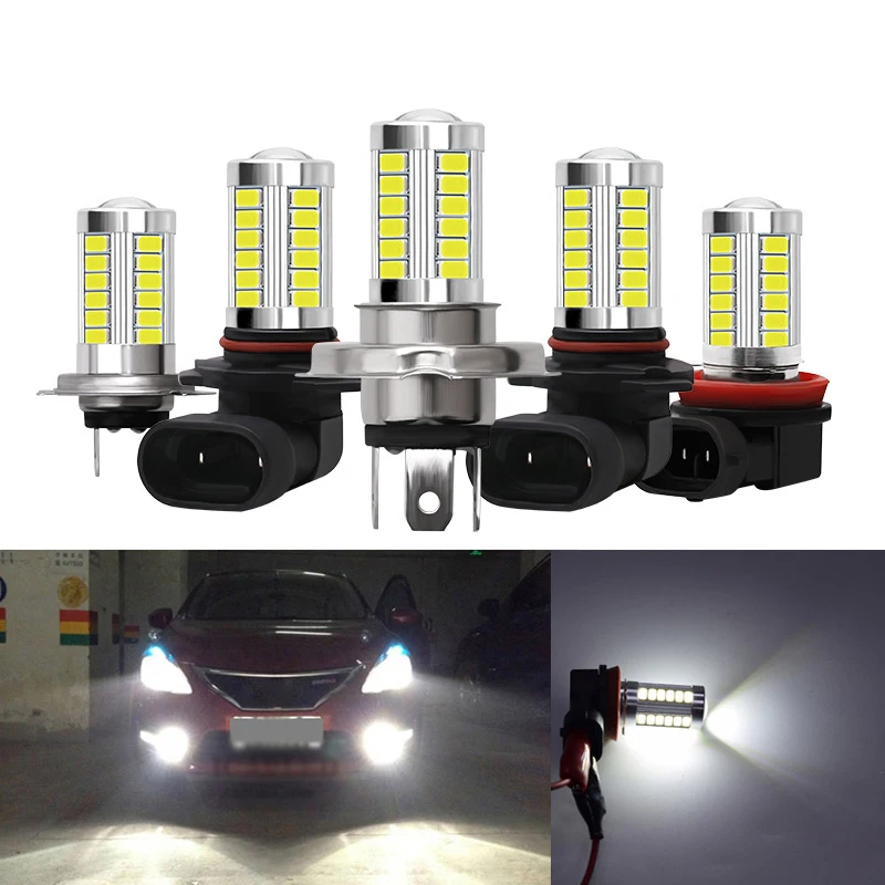 

1PC Car Led Fog Light Canbus H7 H8/H11 9005 9006 5630 33SMD Daytime Running Light Turning Signal Lamp Braking Bulb Super Bright