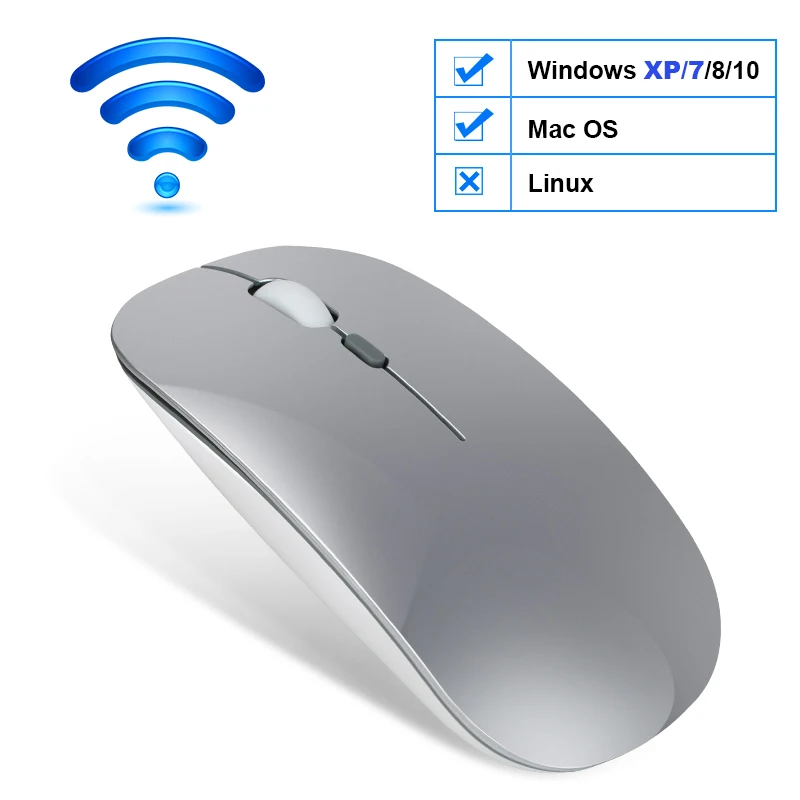 Wireless Mouse Computer Bluetooth Mouse Silent PC Mause Rechargeable Ergonomic Mouse 2.4Ghz USB Optical Mice For Laptop PC laptop shoulder bag Laptop Accessories