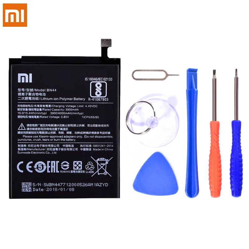 Батарея BN42 BM47 BN40 BN44 BN35 BM46 BN41 BN43 для Xiaomi Redmi 4 4Pro 3 3S 3X4X5 5 Plus Redmi Note 3 4 4X Батарея - Цвет: BN44 For Redmi5 Plus