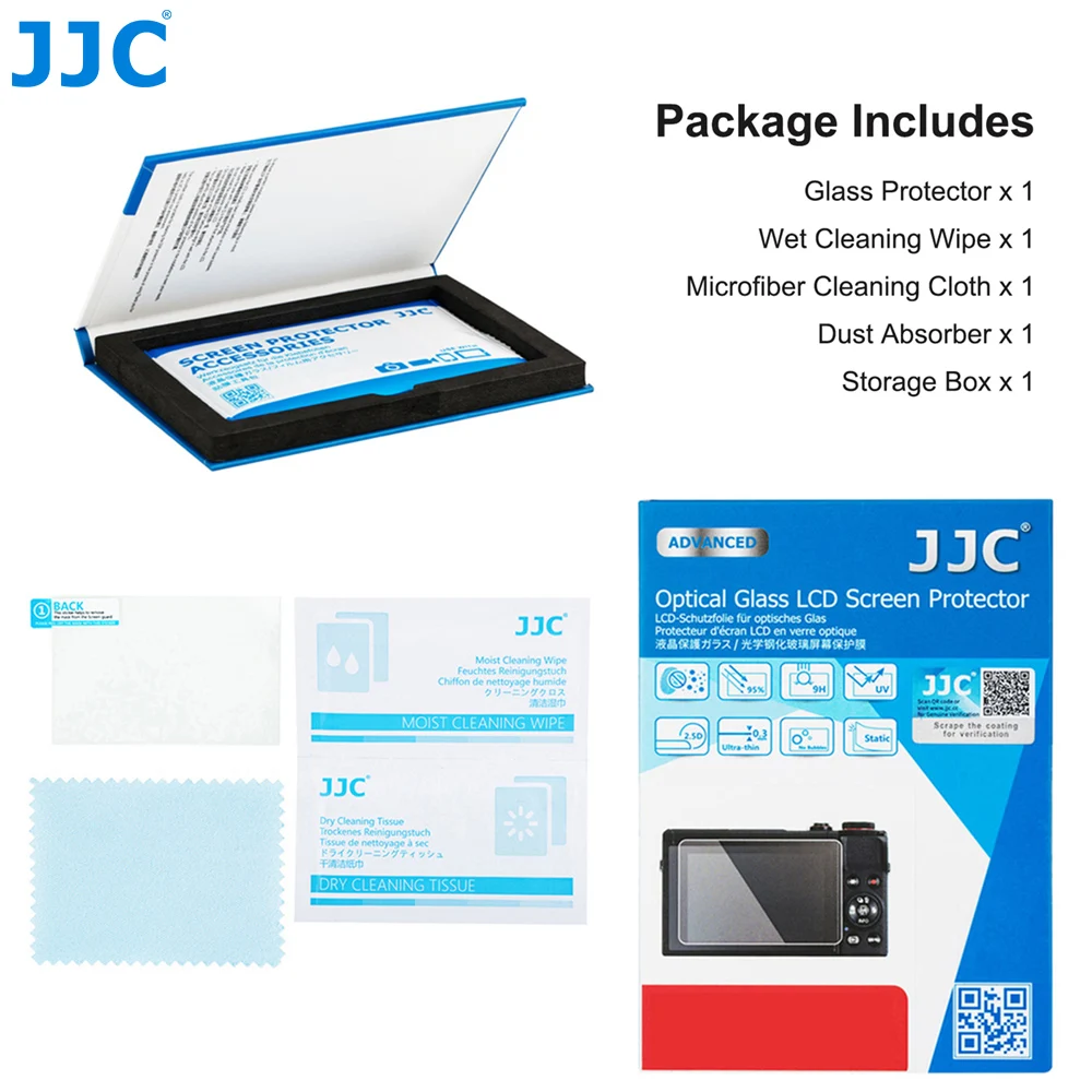 JJC A7M4 ZVE1 화면 보호기 강화 유리 2.5D 라운드 가장자리 LCD 화면 커버  A7CR A7CII A7 IV ZV-E1 A7IV 알파 7IV