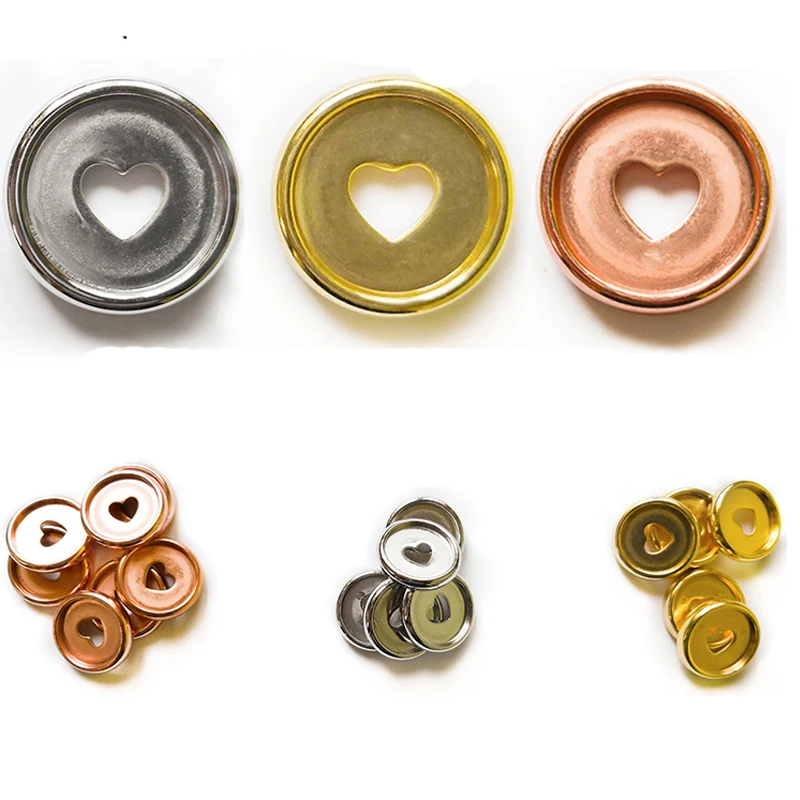 100PCS 23mm Mushroom Hole Binding Hoop Heart Colorful Round Rings Plastic Disc Buckle Loose Leaf Book DIY Binder Notebook Office