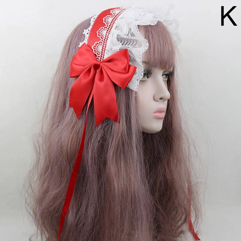 womens halloween costumes Lace Ribbon Bowknot Headband Cosplay Headdress Cute Japanese Sweet Lovely Hair Band Lolita Maid Cosplay Hairband Accessories pretty woman costume Cosplay Costumes