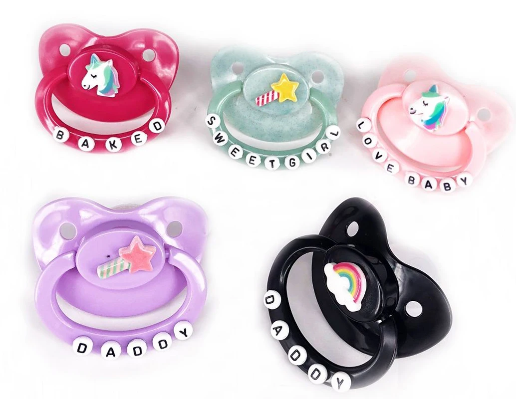 Can be personalized Design your own Any Text DDLG Baby Pacifier Adult Pacifier ABDL Pacifier Adult DDLG Pacifier