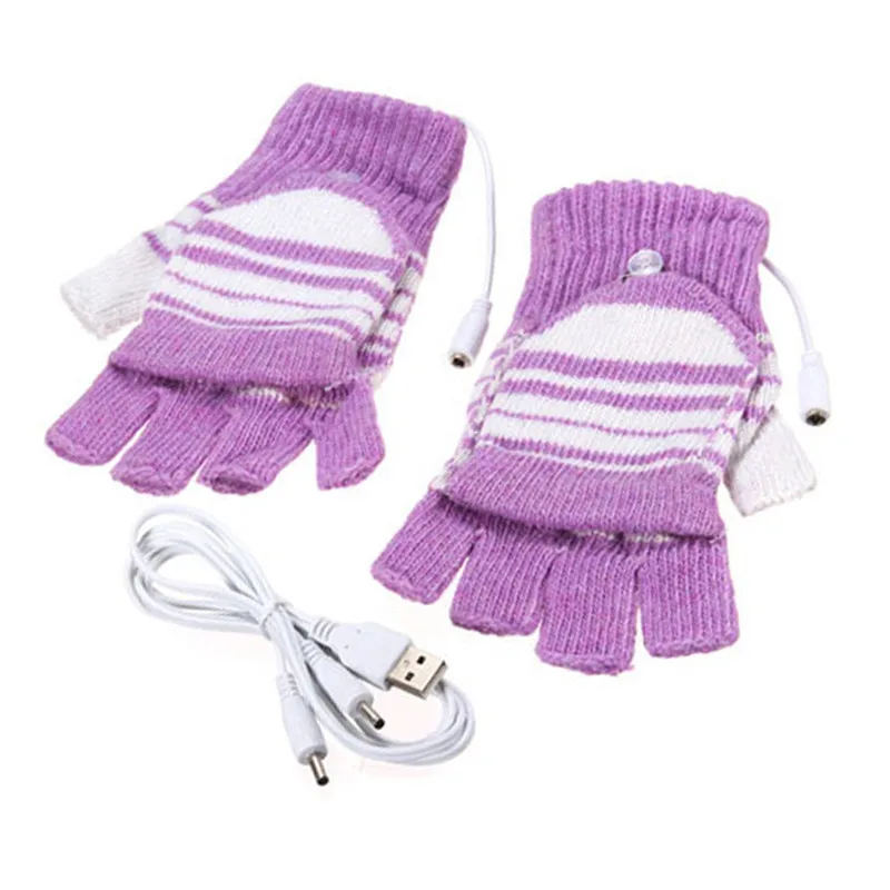 Зимние теплые перчатки с электрическим подогревом, перчатки с подогревом, USB перчатки с подогревом