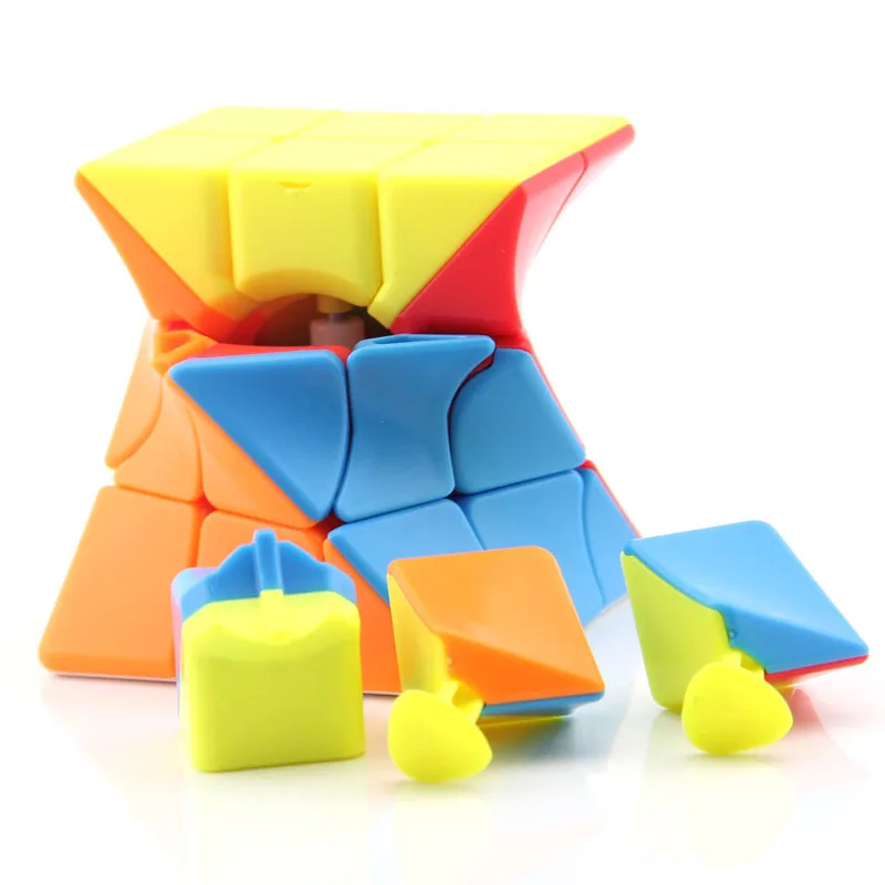 Fanxin 3x3 кручение волшебный куб цветной витой куб головоломка игрушка без наклеек игрушка для Challange-разноцветный