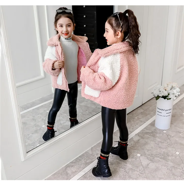 New fashion children girls Winter Soft Fur Coat jacket Thick Warm Kids Girl Coats Clothes