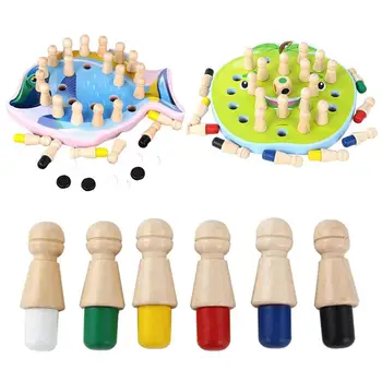 

3D Wooden Memory Match Stick Chess Game Toys Early Education Toys For Children Baby Logic Training Toy Kids Develop Pluzzle Toys