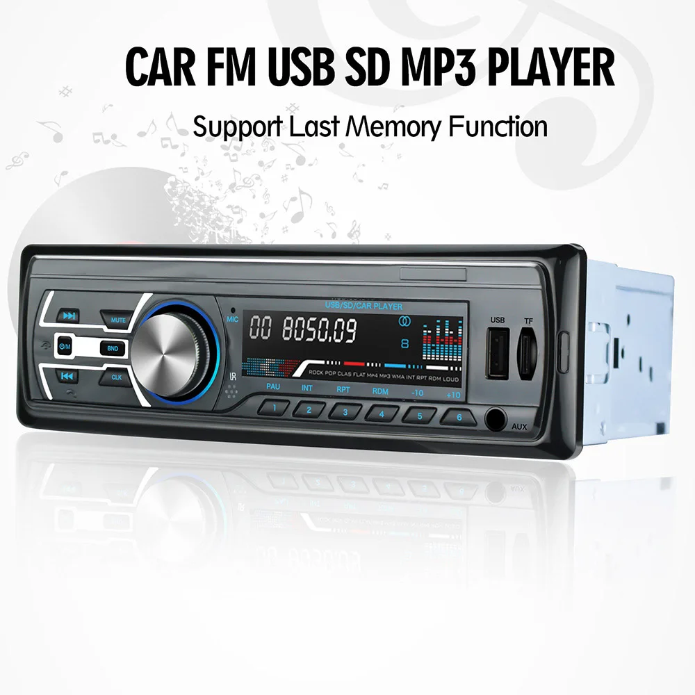 12 в 1 Din Bluetooth автомобильное радио MP3 плеер аудио стерео автомагнитолы Поддержка SD/FM/AUX/USB BY001