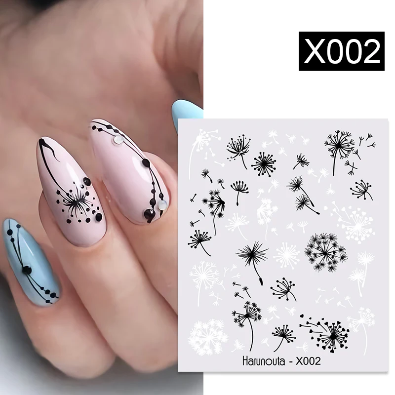 nail decals 1Pc Spring Water Nail Decal Sticker Flower Leaf Tree Green Simple Summer Slider Manicuring Nail Art Watermark