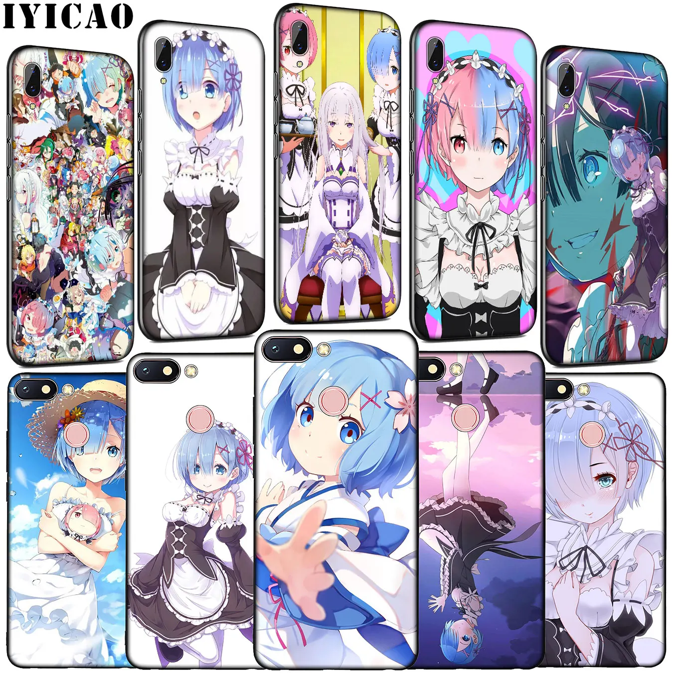 IYICAO аниме Rem Re Zero emilia Мягкий силиконовый чехол для телефона Xiaomi Redmi Note 8 8T 8A 7 7A 6 6A 5 5A