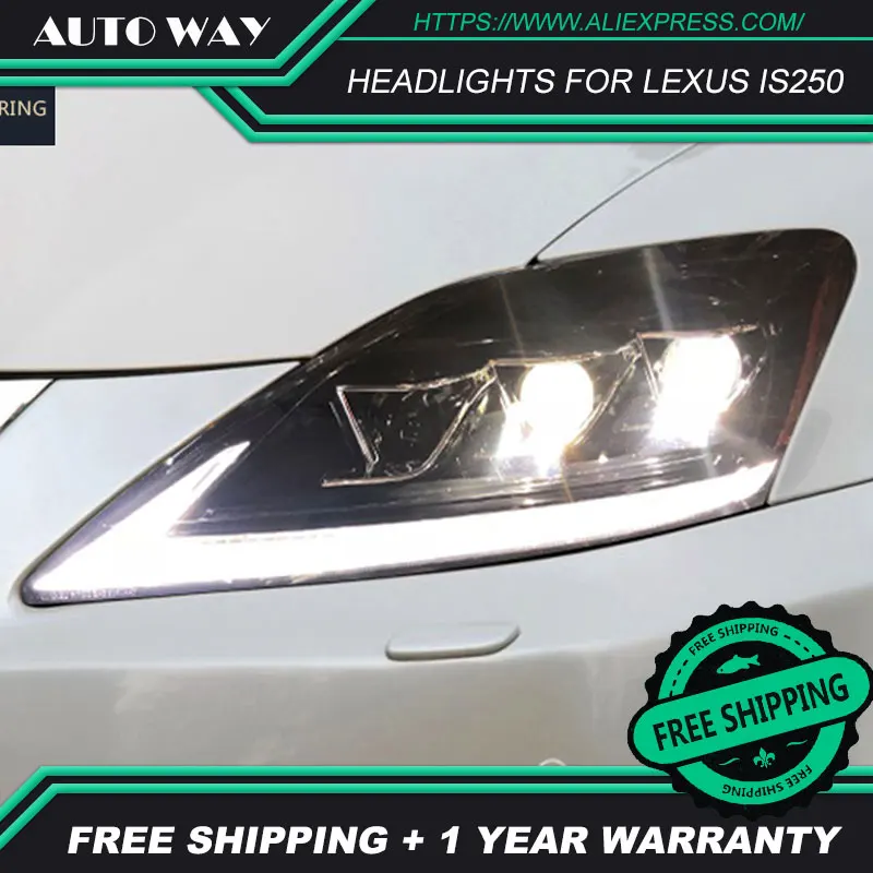 Чехол для автомобильной фары Lexus IS250 2006 2012 светодиодный ная фара DRL двухлучевая