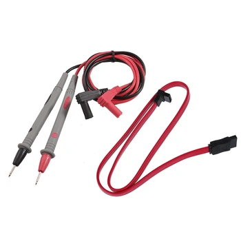 

5X Red 19.7 Inch L-Shape Sata2 Male to Sata2 Male Cable & 1Pair 1000V 10A Banana Plug Multimeter Probe Test Lead Cable