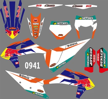 

0941 Motorcycle Team Graphic & Backgrounds Decal Sticker Kits for KTM SX SXF 2019 2020 EXC 2020
