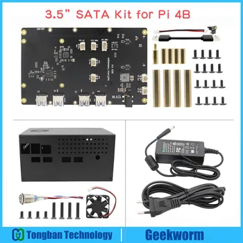 

Raspberry Pi 4 SATA, X835 3.5" SATA HDD Expansion Board+Metal Case+Power Adapter for Raspberry Pi 4 Model B