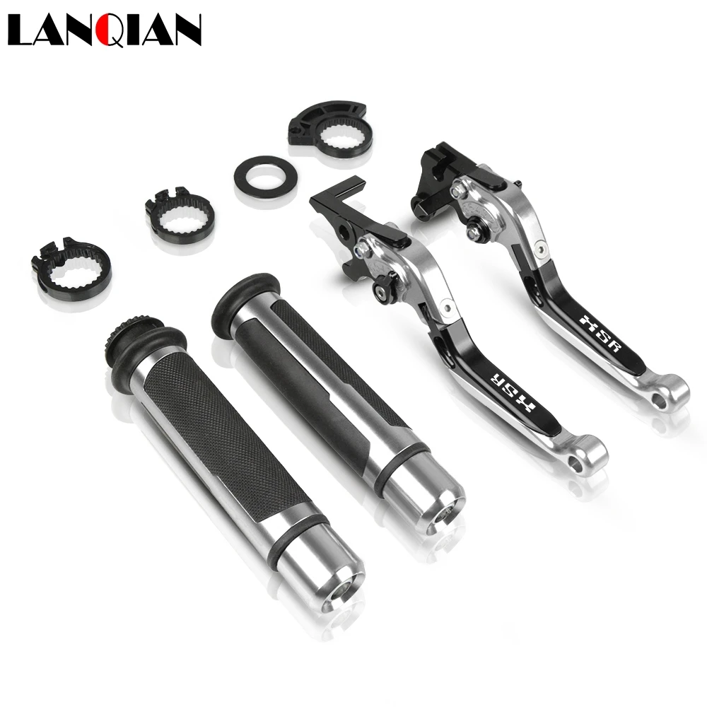 Motorcycle Accessories CNC Adjustable Brake Clutch Levers And Handle Grips With LOGO For YAMAHA XSR 700 ABS