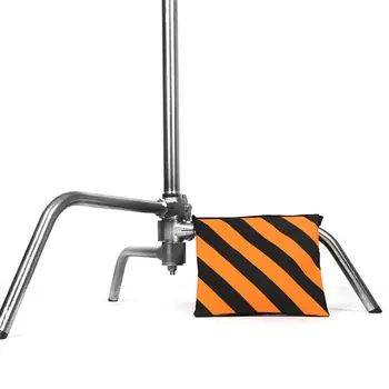 

Dual Zipper Balance Sandbag Orange Black Stripes Photography Sand Bag for Tripod 2020 New