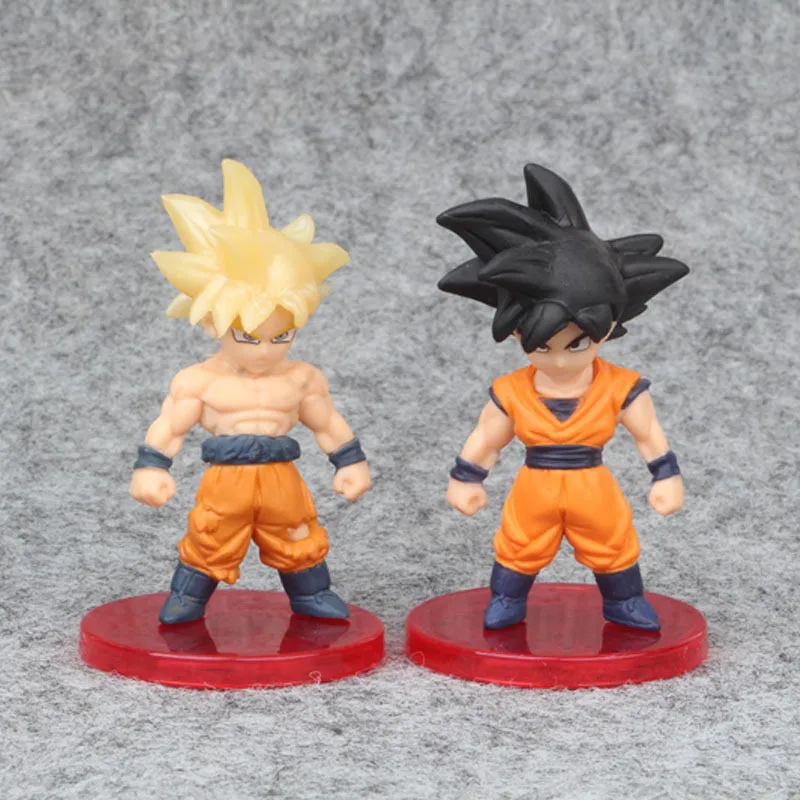 21 шт./лот Dragon Ball Z Mini Goku Vegeta Gogeta Frieza Piccolo Goten Super Saiyan 7-8 см фигурка ПВХ Модель DBZ подарок