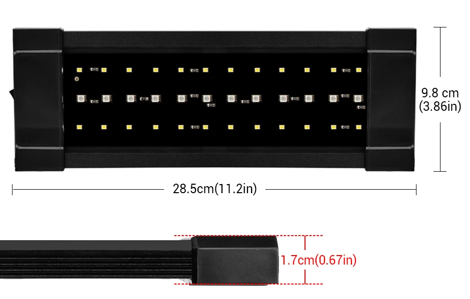 NICREW 30-72 см светодиодный светильник для аквариума, 110-240 В, автоматический таймер, светильник для аквариума