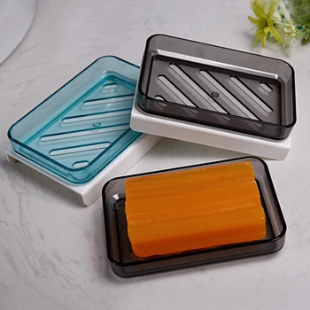 

Double Soap Box Large Bathroom Soap Holder Anti-Skid Drainage Creative Bathroom Soap Box Bathroom Accessories