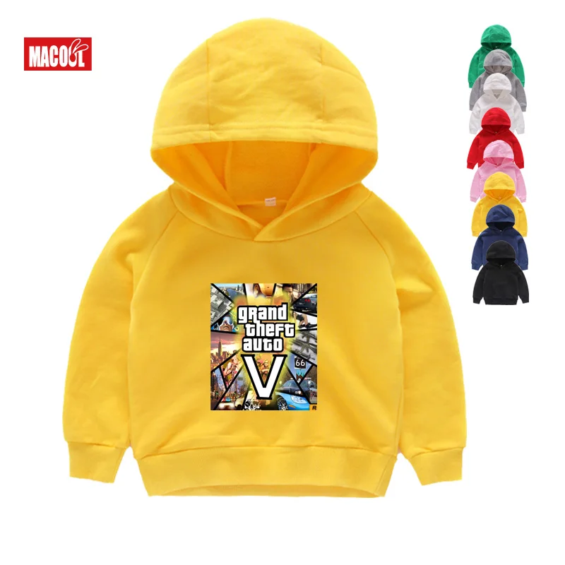 Крутые толстовки с капюшоном, for3-9Year, хлопок, для детей, уличные бои, длинные, с GTA 5, дизайнерские толстовки с капюшоном, модная детская одежда, хипстер для мальчиков и девочек - Цвет: Hoodies