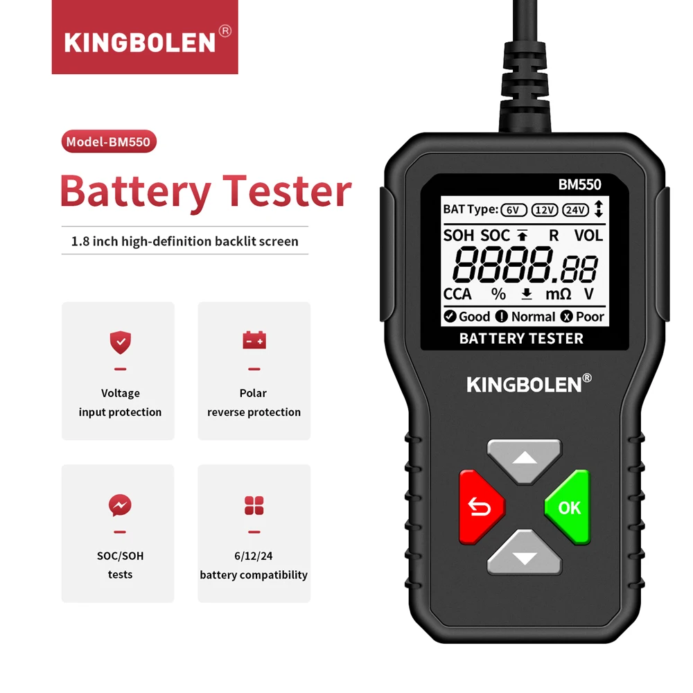 OBDMonster TE503 6V 12V 24V Car Battery Tester Auto Diagnostic