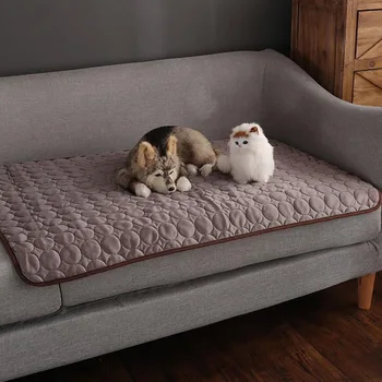 

4 Size Pets Summer Cooling Mat Pet Ice Pad Cold Silk Moisture-Proof Cooler Sofa Beds Portable Tour Sleeping Pet Accessories