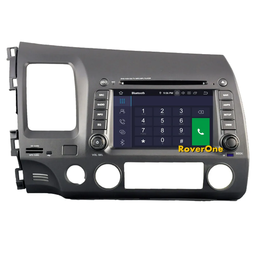 Top RoverOne Car Radio Stereo For Honda For Civic 2006 - 2011 Android 9.0 Octa Core DVD GPS Navigation Central Multimidia PhoneLink 16