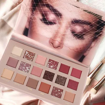 

2019 glitter eye shadow powder palette 18Colors Cosmetic Diamond make up Metallic Smoky & Matte Pearl Light j0815