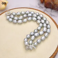 GuaiGuai Jewelry Natural Pearl  8'' 3 Rows Gray Rice Pearl Bracelet Lady Women Fashion Jewelry - Image 5
