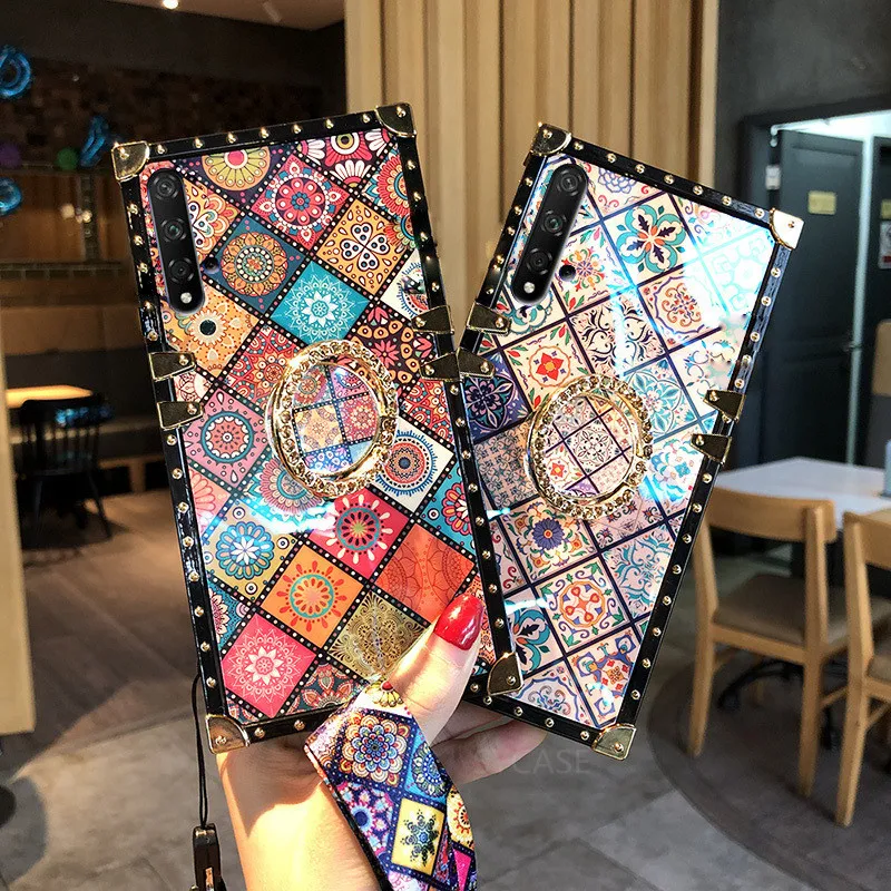 SYCASE для samsung S8 S9 S10 Plus Note 8, 9, 10, 10Pro A10 A20 A30 A50 A70 M10 M20 M30 роскошный blu-ray экзотические квадратный чехол для телефона