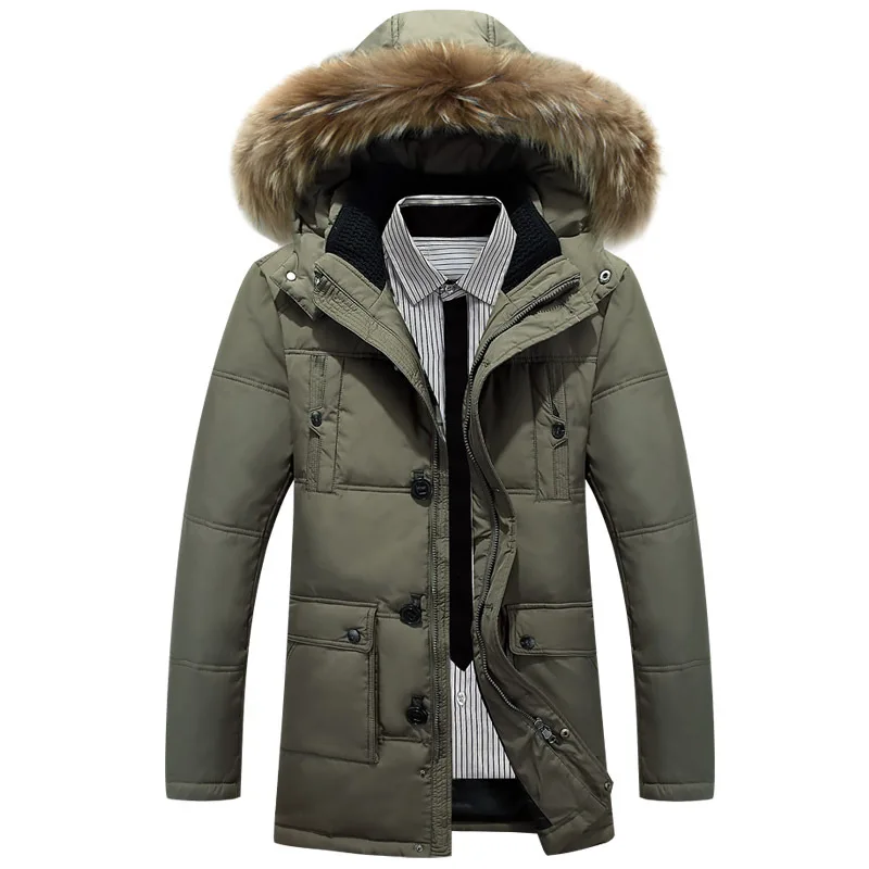 Зимняя новая мужская пуховая и парка, Хлопковая мужская повседневная куртка, Толстая теплая куртка, пальто/пуховое пальто
