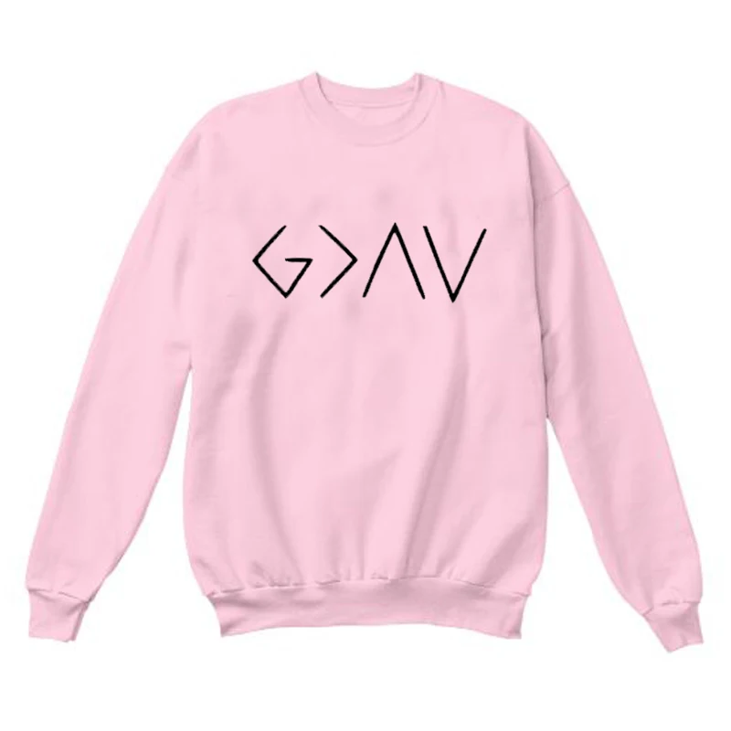 God Is more Than The Highs and Lows Women Sweatshirt Jesus Believe женский джемпер с длинным рукавом