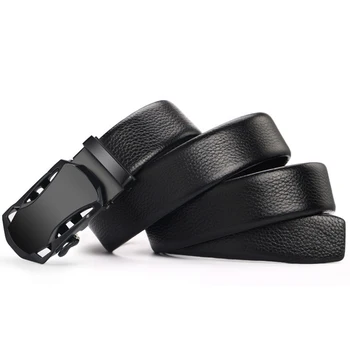 

Men Leather Belt Accessories For Jeans Automatic Buckle Casual Business Waist Strap