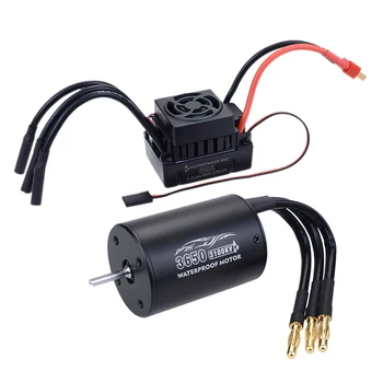 

3650 Sensorless Brushless Motor with 60A Waterproof ESC for 1/10 RC Truck Waterproof RC Car 1/10 Parts 3100KV