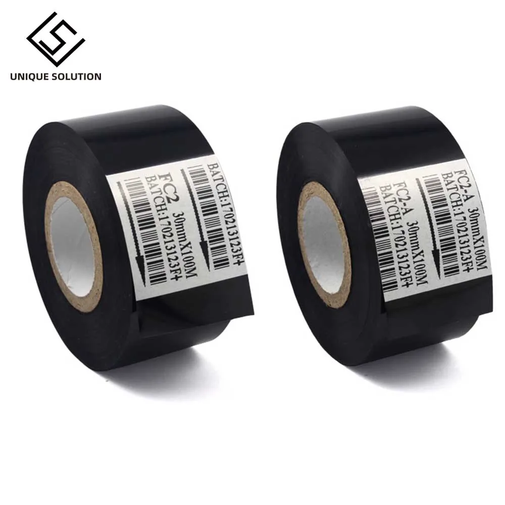 Thermal Ribbon Of Ribbon Printing Machine Date Code Printer Accessory Black 30mm 