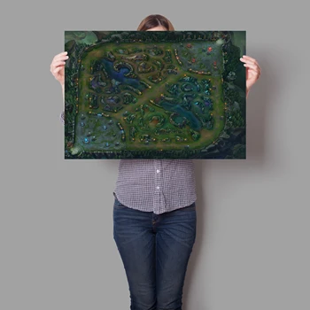 

Popular online games League of Legends Summoner Canyon Map Home Decoration Poster Internet Cafe Decorative Painting wall art 861