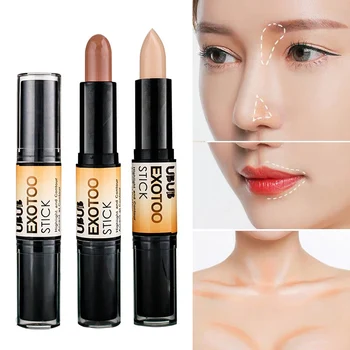

New Brand Makeup Creamy Double-ended 2 in1 Contour Stick Contouring Highlighter Bronzer Create 3D Face Makeup Concealer Pencil