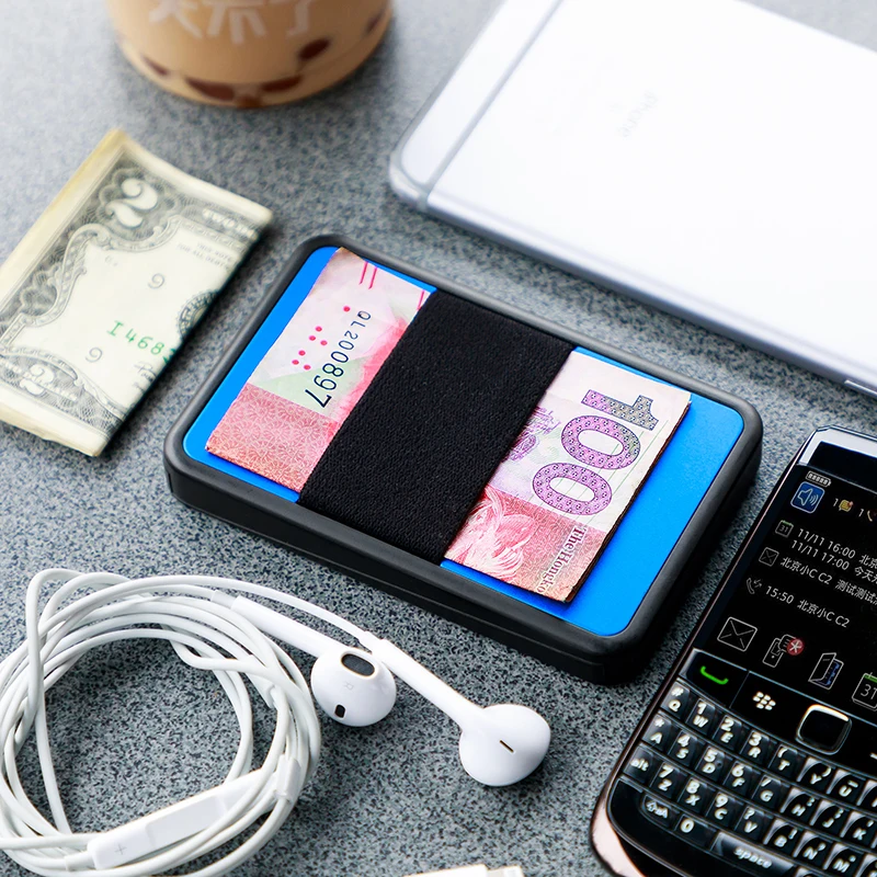 RFID Blocking wallet Sliding Card Holder Plastic Card Money Purse Carbon Fiber For Men Women