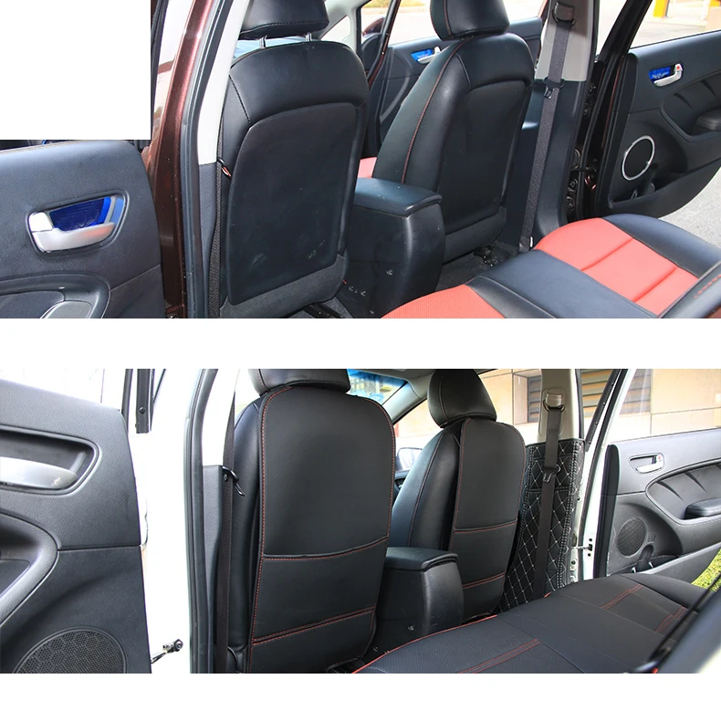 Lsrtw2017 Fiber Leather Car Seat Back Anti-kick Mat for Kia K3 Kia Ceraro Interior Mouldings Accessories 2012