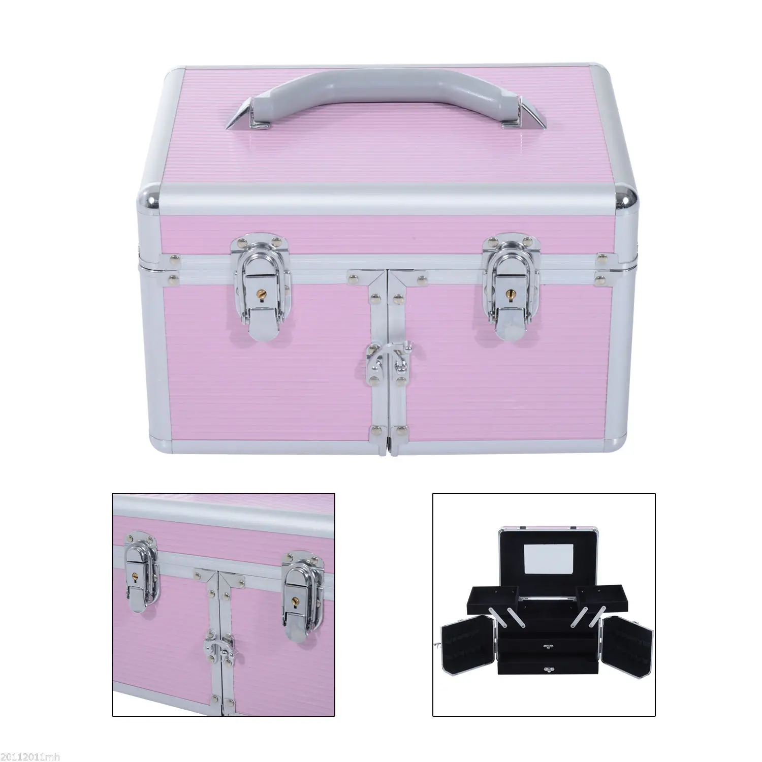 HOMCOM Maletin de Maquillaje Organizador Cosmeticos Profesional Estuche  para Maquillaje Caja de Belleza 29x21x20cm| | - AliExpress