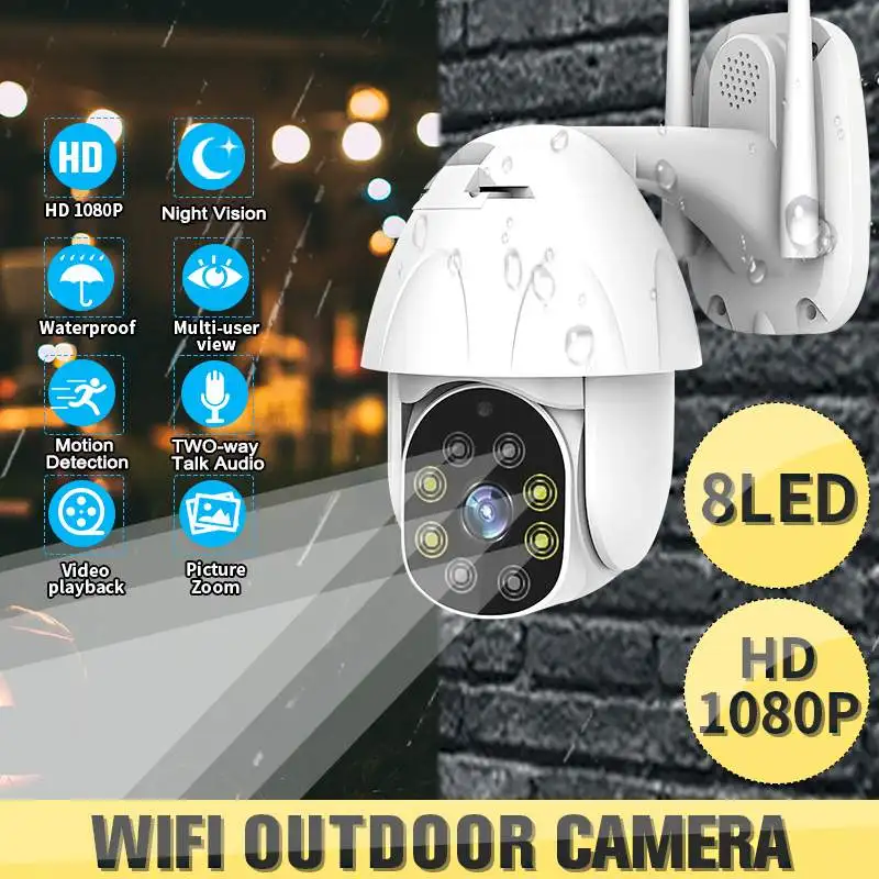 

1080P PTZ WIFI Camera 2MP Auto Tracking Waterproof CCTV Home Security IP Camera Digital Zoom Speed Dome Wireless IP Camera onvif