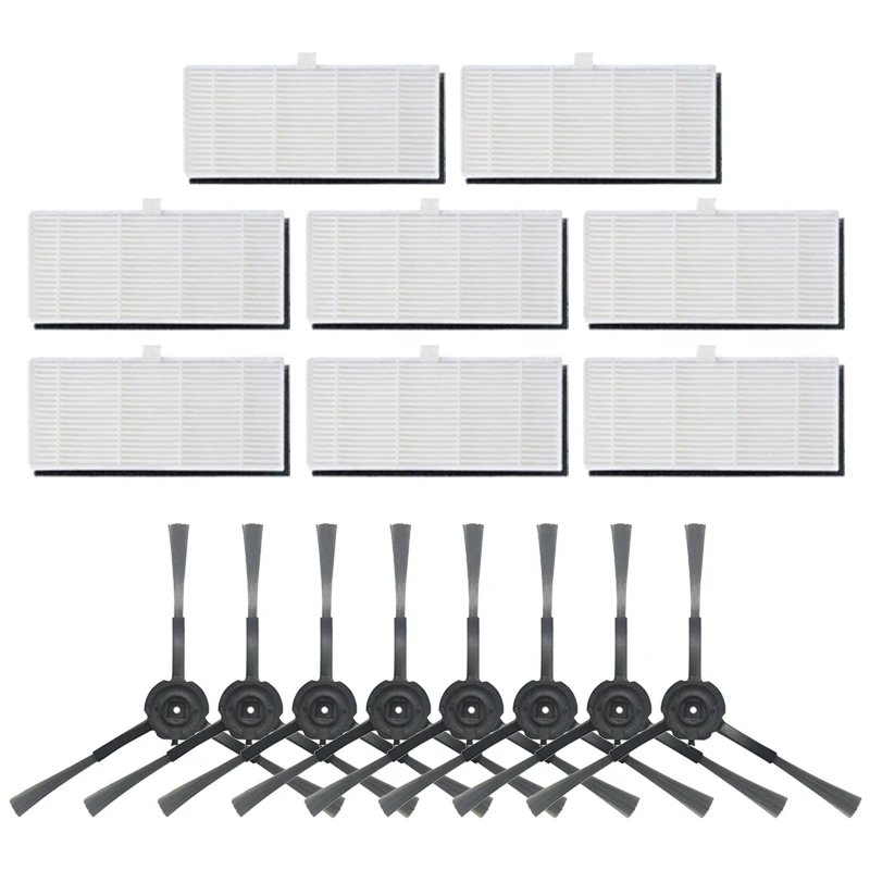 16Pcs Vacuum Cleaner Accessories Filter Side Brush Replacement Kit Fit For VIOMI S9 Robot Replace Parts |