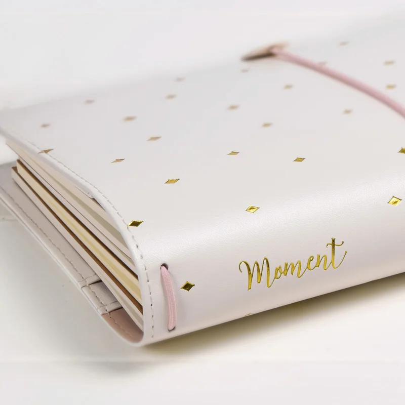 TN Standard Journal Traveler Notebook White PU Spiral Planner Lovely Girl Diary Book 3Refiller Papers Free PVC Cover TN Standard Journal Traveler Notebook White PU Spiral Planner Lovely Girl Diary Book 3Refiller Papers Free PVC Cover