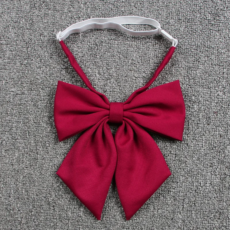 Japanese School JK Uniform Bow Tie For Girls Wine Red Butterfly Cravat School Sailor Suit Uniform Accessories Flowers Tie 3